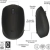 Logitech M170 Wireless / Cordless USB Optical Ambidextrous Compact Portable Mouse 2.4GHz