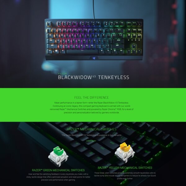 my-11134208-7r98r-ly4m6wwkwx5e82.jpg Razer Blackwidow V3 TKL Tenkeyless Wired Gaming Keyboard | TKL | Chroma RGB | 80 Million Keystroke Lifespan | Mechanical