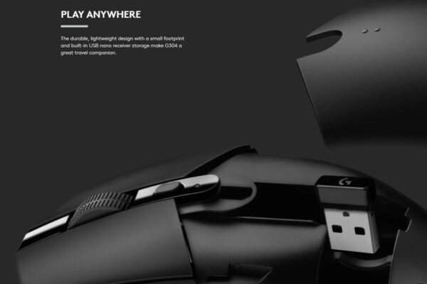 my-11134208-7r98t-ltda68un0gl387.jpg Logitech G304 Lightspeed Wireless Gaming Mouse | HERO Sensor | 12000 DPI | Lightweight | 6 Programmable Buttons | 1 MS Report Rate - Black / White