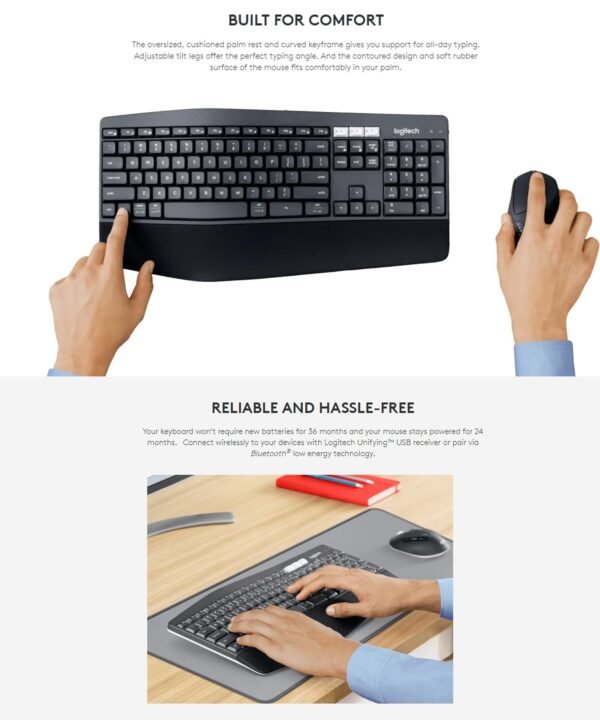 my-11134208-7r98v-lwdsn9g4usmo47.jpg Logitech MK850 Multi-Device Performance 2.4GHz Wireless Keyboard and Mouse Combo | Bluetooth | Curved Keyframes