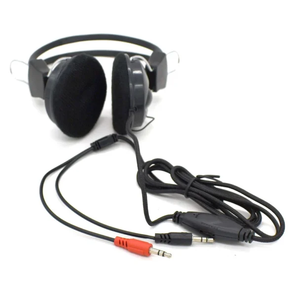 Wired Earphone Headset 3.5mm with Microphone for PC Laptop Video Meeting Call