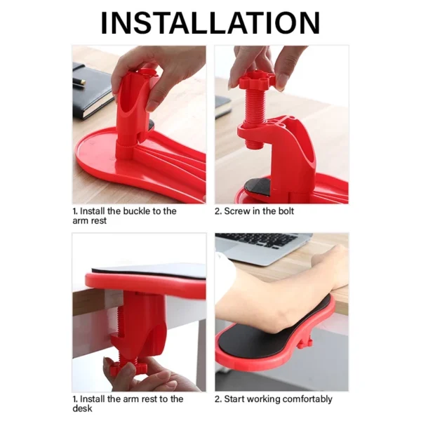 TDLV Desk Arm Support Pad Attachable Armrest Wrist Rest for Computer Office Table