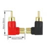 RCA Right Angle Adapter Male to Female Audio Video Cable Connector