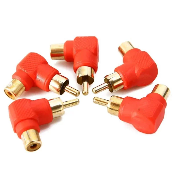 RCA Right Angle Adapter Male to Female Audio Video Cable Connector