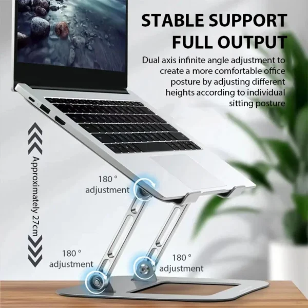 S0606974e96fa4aaeb4e0e93ec432884ax.webp XMSJ Foldable Adjustable Laptop Stand Carbon Steel Holder for 11-17 Inch Laptop