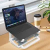 S1f67cc7e468344468e7eb28fcdc8db5ak.webp Ergonomic Adjustable Laptop Stand with Keyboard Tray Portable Desktop Holder for MacBook