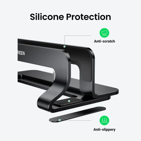 S6de2cf8502d54d21b5ffe86a8837ba19J.webp UGREEN Portable Vertical Laptop Stand Aluminum Holder for MacBook Notebook Tablet Phone