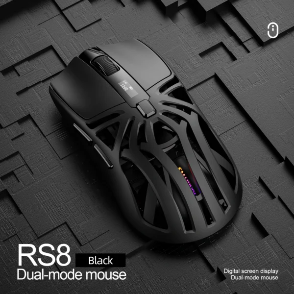 S91b907b9bfcd4dc6956984820c24bfe7W.webp SmailWolf RS8 Bluetooth 2.4G Wireless Gaming Mouse Lightweight 10000 DPI RGB