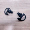 M 1 Pair Noise Defender Triple Flanged Earbud for Shooting, Concert, Two-Way Radio Audio Coil Tube - Black