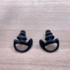 M 1 Pair Noise Defender Triple Flanged Earbud for Shooting, Concert, Two-Way Radio Audio Coil Tube - Black