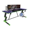 FUSLITE 160cm Gaming Computer Desk Z-Shaped PC Table with Cup Holder Headphone Hook