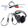 Wired Earphone Headset 3.5mm with Microphone for PC Laptop Video Meeting Call
