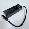 Erlvsoiis 4 Port USB 3.0 Hub High Speed USB Splitter for PC Laptop Desktop