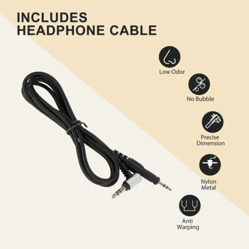Replacement Audio Cable for ATH-M50X M40X Headphones Compatible with Various Headsets