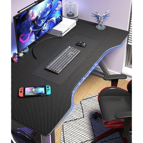 120cm Carbon Fiber Style Gaming Desk Computer Table for PC Laptop Home Office