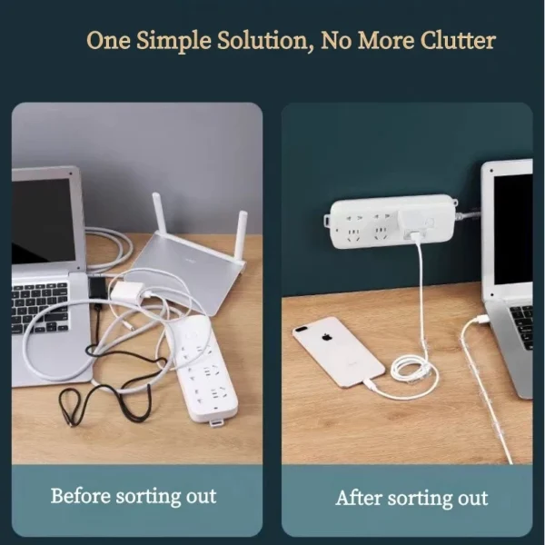 20PCS Cable Organizer Wire Clips Cord Holder for Computer Desk Office Workstation