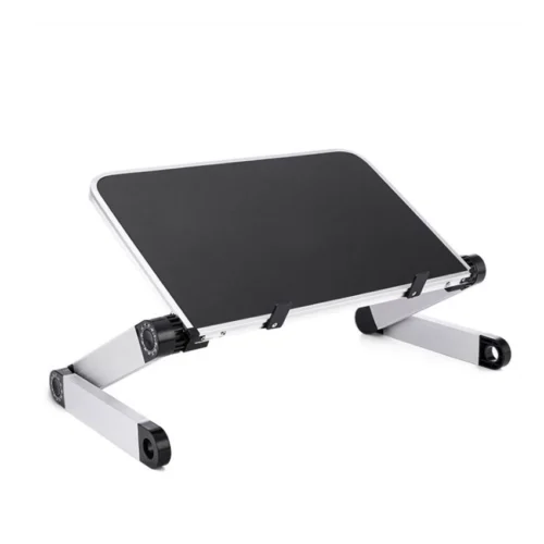 Portable Folding Laptop Bed Desk Adjustable Computer Table for Home Office Black
