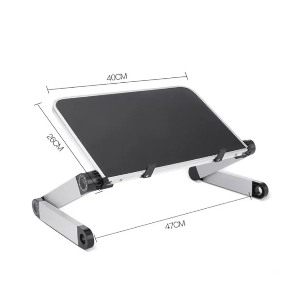 Portable Folding Laptop Bed Desk Adjustable Computer Table for Home Office Black